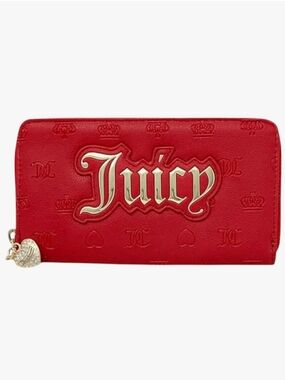 Juicy Couture Lipstick Red Heart and Soul Zip Around Wallet